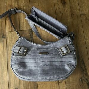 ROSETTI LAVENDER HANDBAG!  Never used.  Imitation vinyl leather, glossy finish.